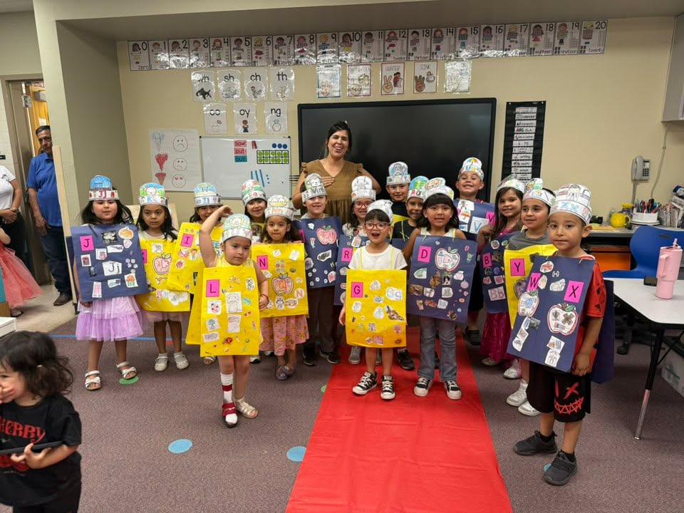 A classroom of students dressed in costumes they made themselves