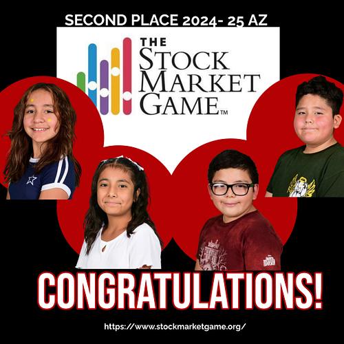 Second Place 2024-25 AZ The Stock Market Game Congratulations!